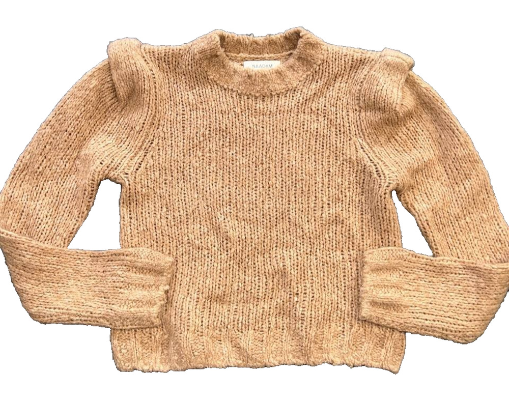 Naadam cashmere wool Chunky Knit Oversized Crewneck Sweater Size XS A011070